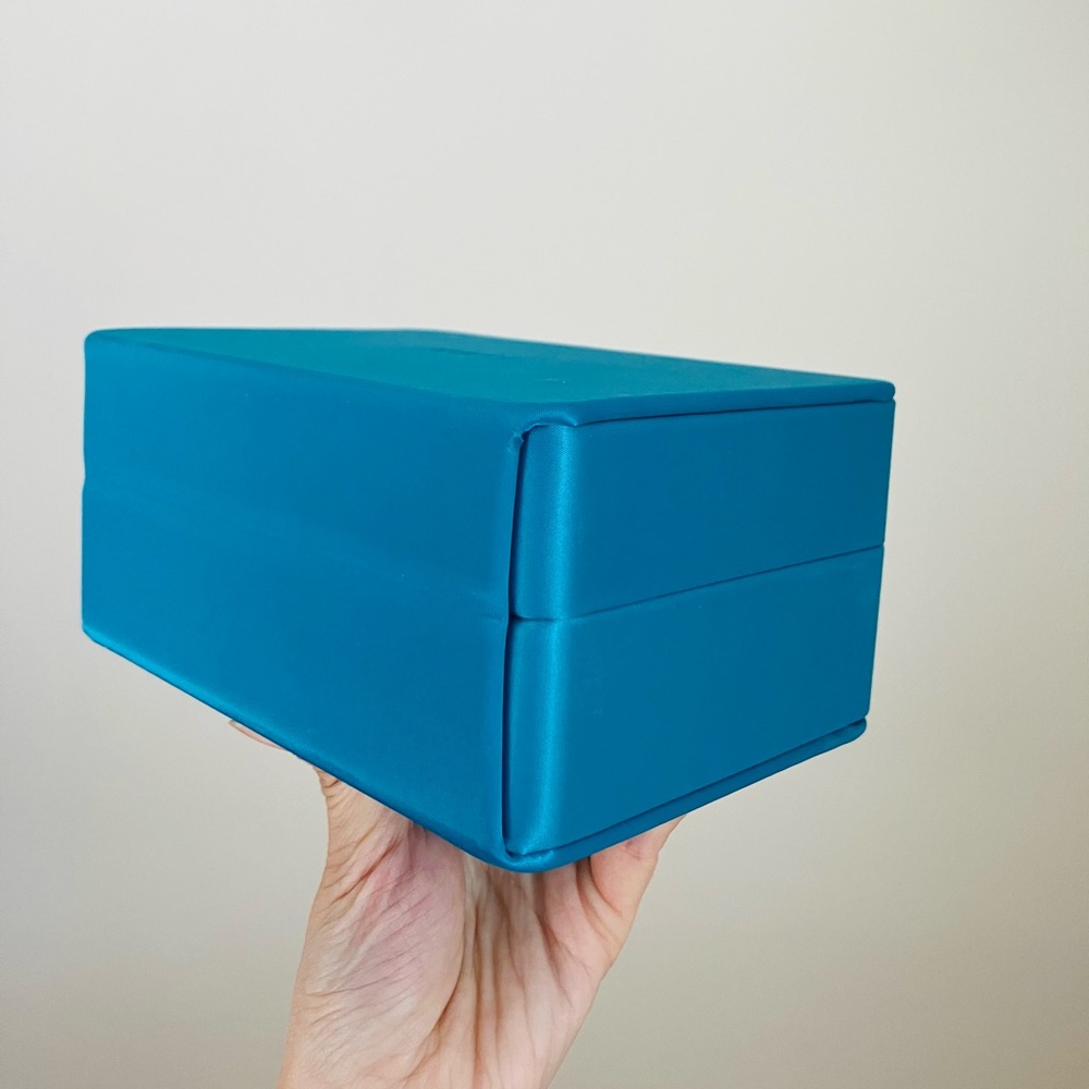 La Mer Box La Mer Jewelry Box Cosmetic Box Gift box Makeup Storage Box Teal New - Picture 7 of 9
